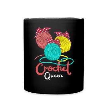 Art au crochet mignon pour tricoteur et crocheteur - Mug uni - noir - Devant
