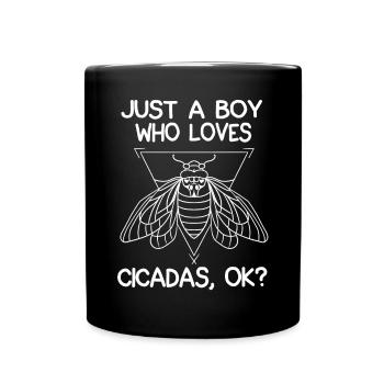 Just A Boy Who Loves Cicadas - Full Colour Mug - black - Front