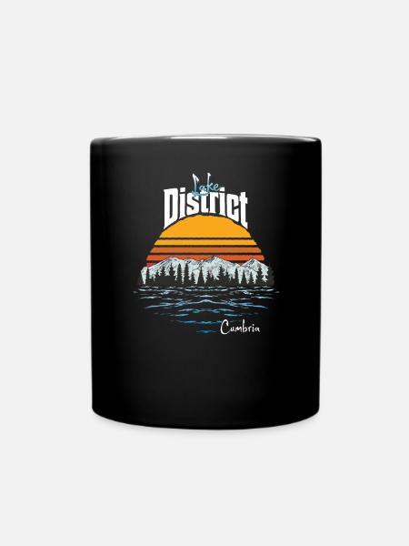 Vintage Lake District Cumbria Souvenir - Full Colour Mug - black