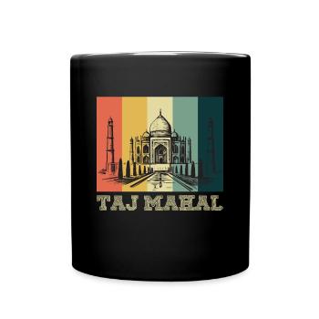 Taj Mahal Indien Palast Südasien - Tasse einfarbig - Schwarz - Vorne