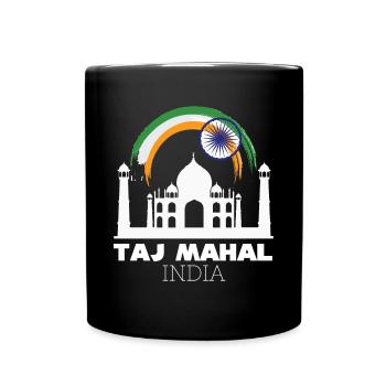 Taj Mahal Palast Indien Tourist Asien - Tasse einfarbig - Schwarz - Vorne