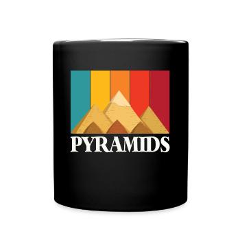 Pyramides Gizeh Egypte Rétro Sphinx - Mug uni - noir - Devant