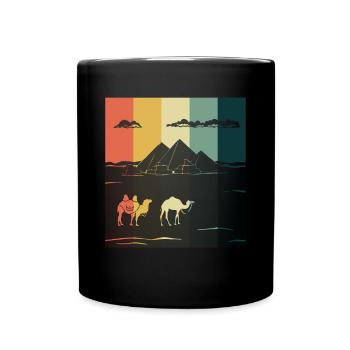 Camel Gizeh Pyramide Egypte Sphinx Anubis - Mug uni - noir - Devant