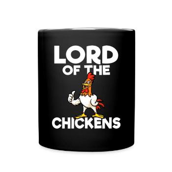 Seigneur des Poulets Poulet Amoureux Du Poulet Farmer Coq - Mug uni - noir - Devant