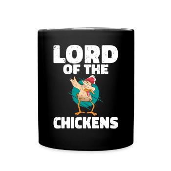 Lord of the Chickens Chicken Breeder Chicken Landwir - Full Colour Mug - black - Front
