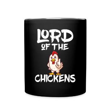 Lord of the Chickens Chicken Keeper Hobby Chicken - Full Colour Mug - black - Front