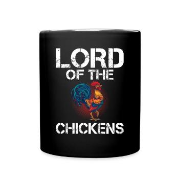 Lord of the Chickens Chicken Farm Out - Full Colour Mug - black - Front
