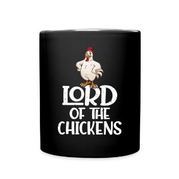 Lord of the Chickens Chicken Farm Out - Full Colour Mug - black - Front
