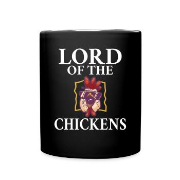 Lord of the Chickens Chicken Keeper Hobby Chicken - Full Colour Mug - black - Front