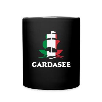 Lac de Garde Voile Italie Voilier Marin - Mug uni - noir - Devant