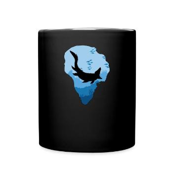 Mosasaurus I Marine Repiel Cretaceous Fossils - Full Colour Mug - black - Front