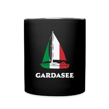 Lac de Garde Voile Italie Voilier Marin - Mug uni - noir - Devant