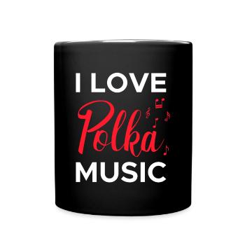 J’aime Polka Music Shirt Cadeau - Mug uni - noir - Devant