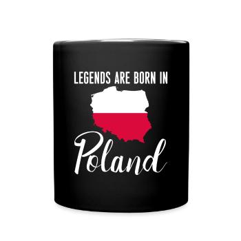 Des légendes sont nées en Pologne cadeau de chemise - Mug uni - noir - Devant