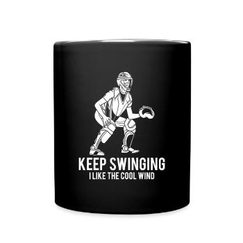Continuez à vous balancer J’aime la chemise Cool Wind - Mug uni - noir - Devant