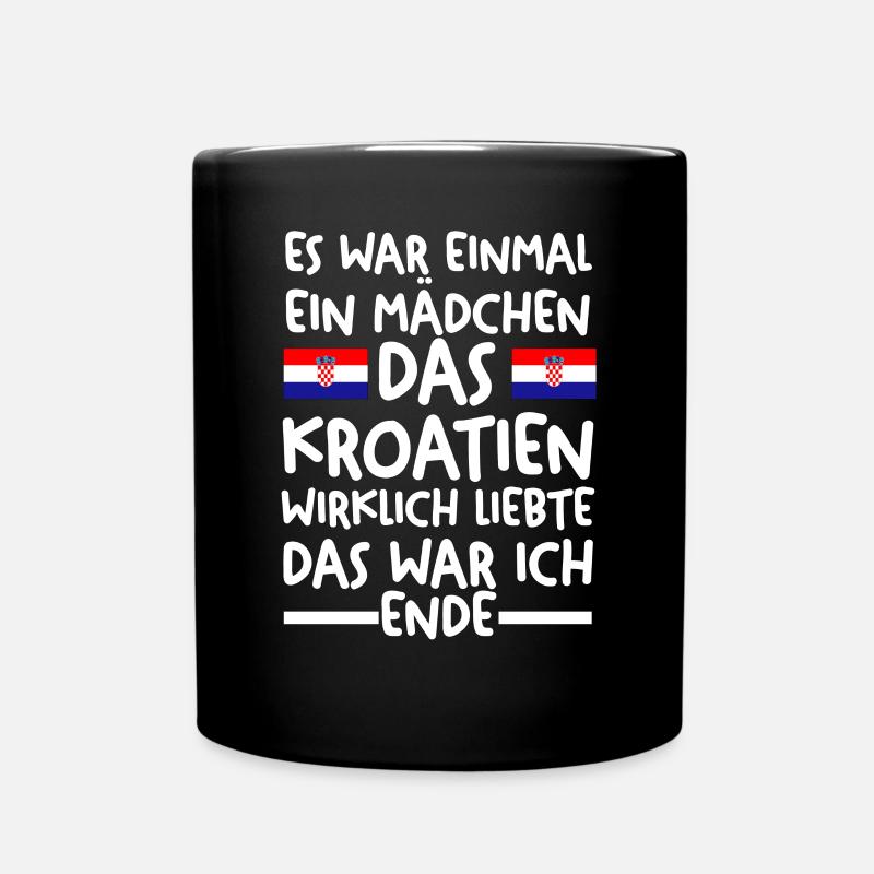 Kroatien Kroate Kroatisches - Tasse einfarbig - Schwarz