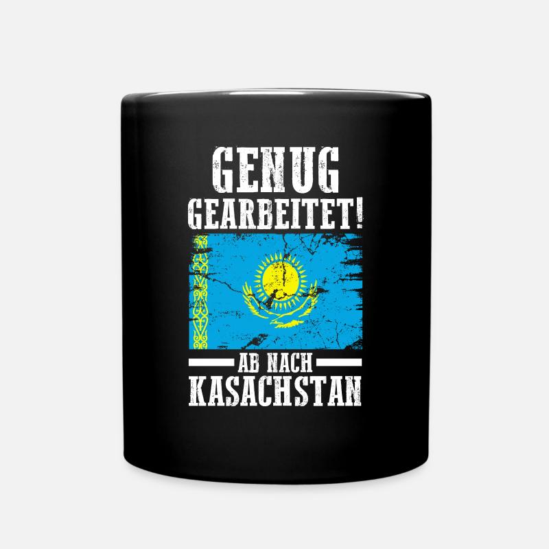Urlaub Kasache Kasachstan - Tasse einfarbig - Schwarz