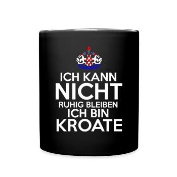 Kroatien Kroate Kroatisches - Tasse einfarbig - Schwarz - Vorne