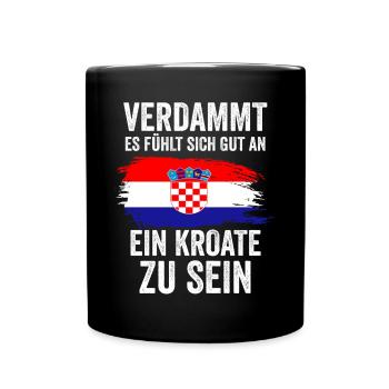 Kroatien Kroate Kroatisches - Tasse einfarbig - Schwarz - Vorne