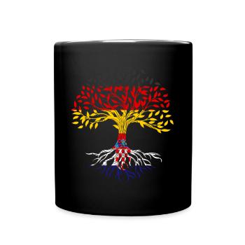 Racines Arbre Allemagne Croatie - Mug uni - noir - Devant