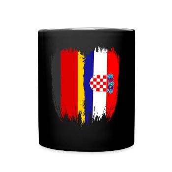 Germany Flag Croatia - Full Colour Mug - black - Front