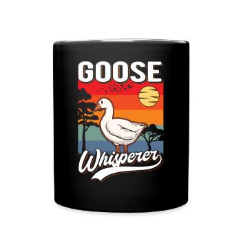 Gänseflüsterer Goose Whisperer Gans - Full Colour Mug - black - Front