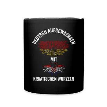 Deutschland Kroate Kroatisches Kroatien - Tasse einfarbig - Schwarz - Vorne