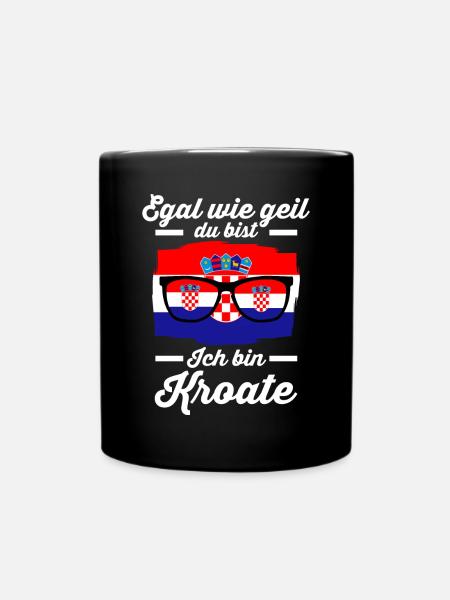 Kroate Kroatisches Kroatien - Tasse einfarbig - Schwarz