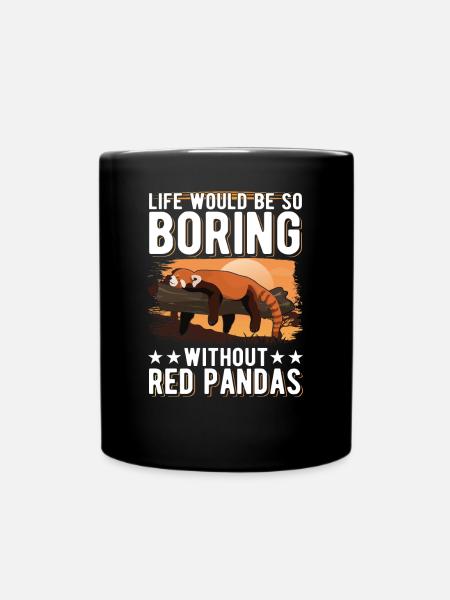 Red Panda Gift Red Panda - Full Colour Mug - black