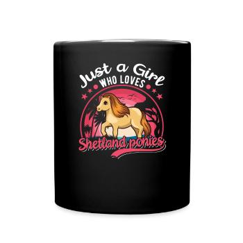Shetland Pony Girl Shetland Pony Shetty - Mug uni - noir - Devant