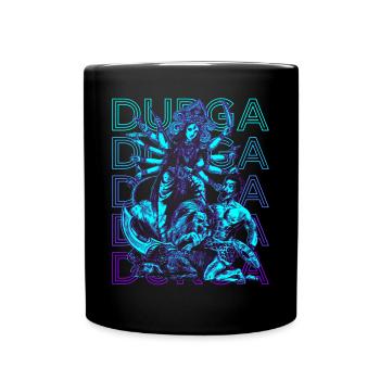 Durga Hindu Goddess Ancient Hindu Mythology Geschen - Full Colour Mug - black - Front
