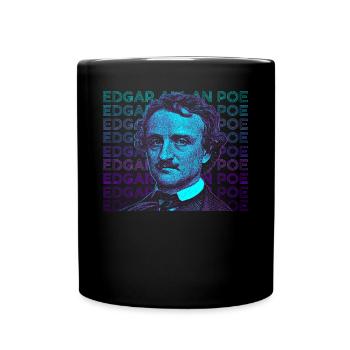 Edgar Allan Poe Retro Geschenk - Tasse einfarbig - Schwarz - Vorne
