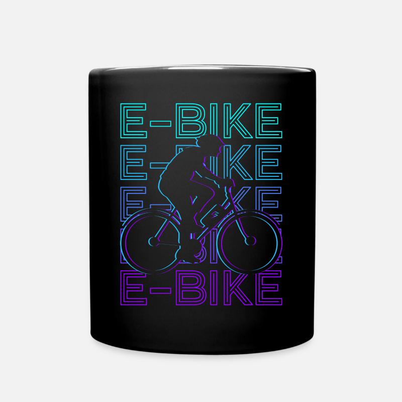 E-Bike E-Bike Retro Geschenk - Tasse einfarbig - Schwarz