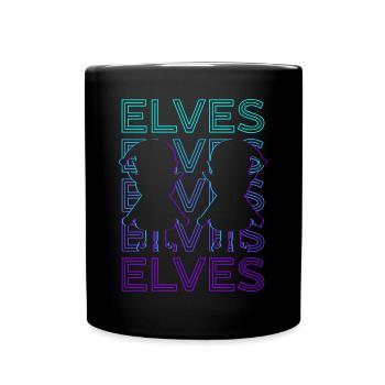 Elfe Elfe Cadeau Rétro - Mug uni - noir - Devant