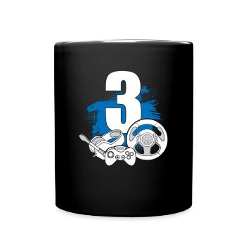 Contrôleur de jeu 3 ans Joueur vidéo - Mug uni - noir - Devant