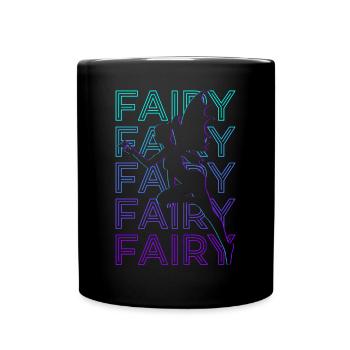 Cadeau Rétro Fée - Mug uni - noir - Devant