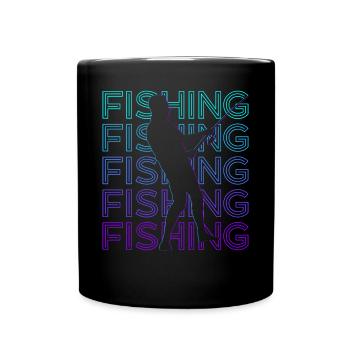 Fishing Fisherman Retro Gift - Full Colour Mug - black - Front