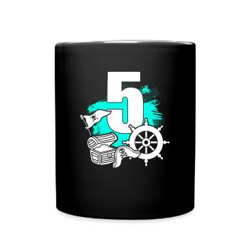 Pirate 5 years old - Full Colour Mug - black - Front