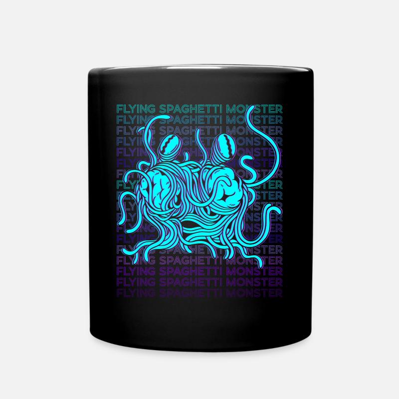 Flying Spaghetti Monster Pastafari FSM Atheist Ges - Tasse einfarbig - Schwarz