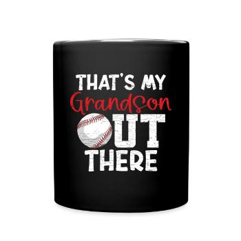 Baseballspieler Oma Opa Geschenk - Tasse einfarbig - Schwarz - Vorne