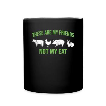 Dicton végétarien végétalien - Mug uni - noir - Devant