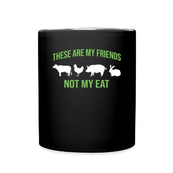 Dicton végétarien végétalien - Mug uni - noir - Devant