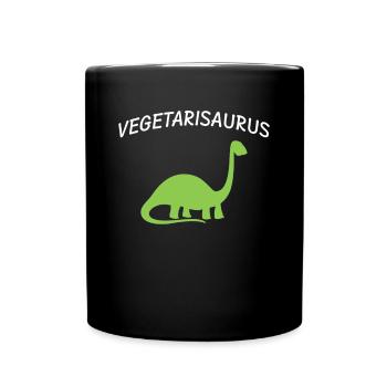 Vegetarier Dinosaurier - Tasse einfarbig - Schwarz - Vorne