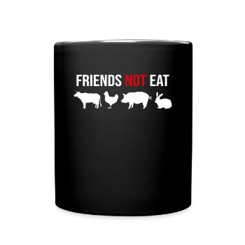 Vegetarier Veganer Spruch - Tasse einfarbig - Schwarz - Vorne