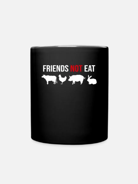 Vegetarier Veganer Spruch - Tasse einfarbig - Schwarz