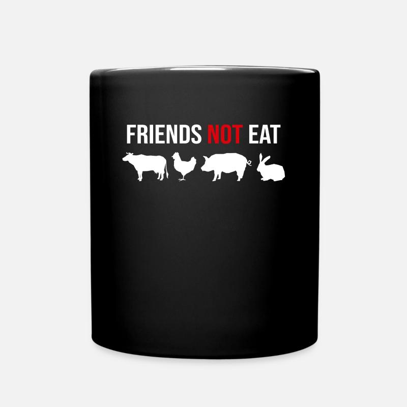 Vegetarier Veganer Spruch - Tasse einfarbig - Schwarz