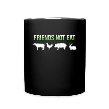Vegetarier Veganer Spruch - Tasse einfarbig - Schwarz - Vorne