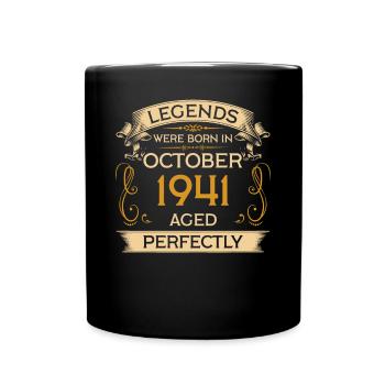 Legends Were Born Birthday in October 1941 - Full Colour Mug - black - Front