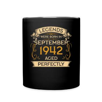 Legends Were Born Birthday in September 1942 - Full Colour Mug - black - Front