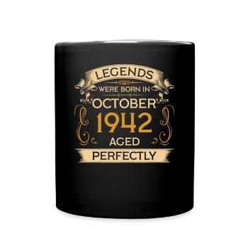 Legends Were Born Birthday in October 1942 - Full Colour Mug - black - Front